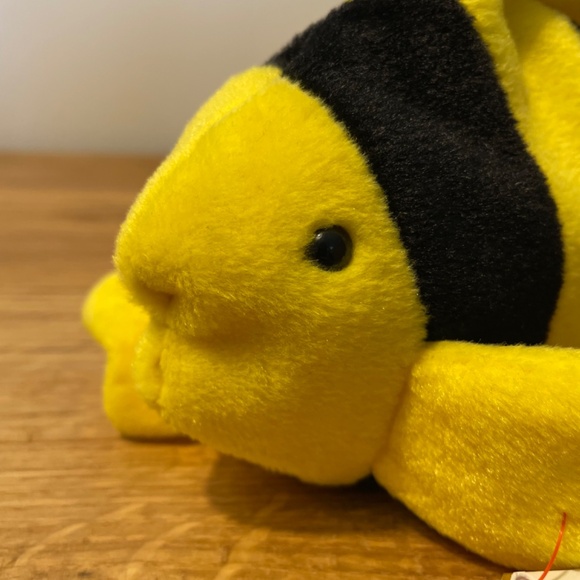 Ty Beanie Babies Bubbles Fish Yellow Black 1995 – New Tag On VINTAGE - Picture 6 of 8